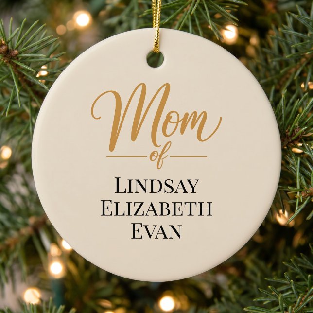 Décoration En Céramique Noël de Maman Élégant Personnalisé (Créateur téléchargé)