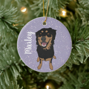 Décoration En Céramique Noel de mélange Rottweiler