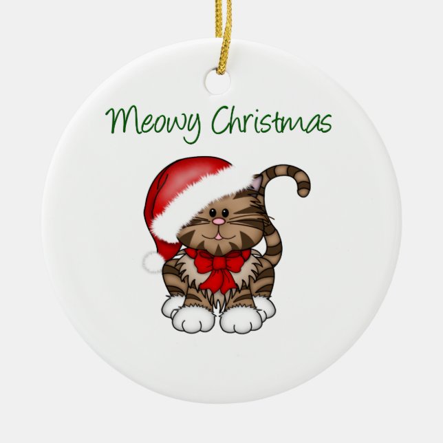 Décoration En Céramique Noël de Meowy (Devant)