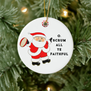 Décoration En Céramique Noël de rugby