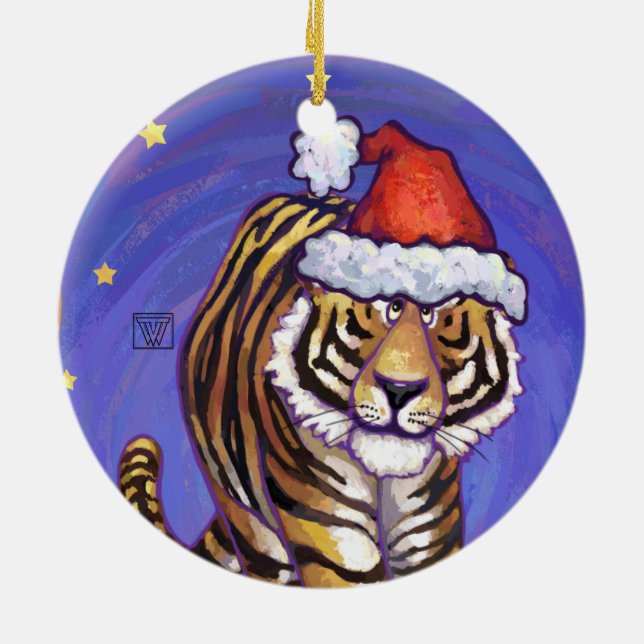 Décoration En Céramique Noël de tigre (Dos)