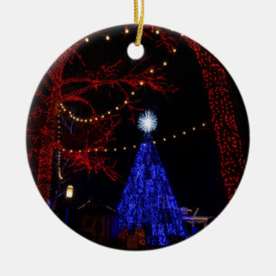 Décoration En Céramique Noël de ville de dollar en argent