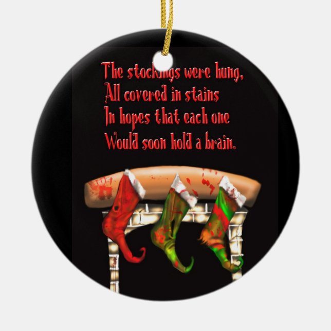 Décoration En Céramique Noël de zombi (Devant)