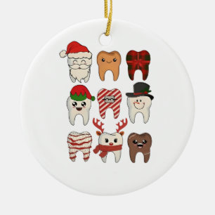 Décoration En Céramique Noël dentaire drôle dentiste vacances