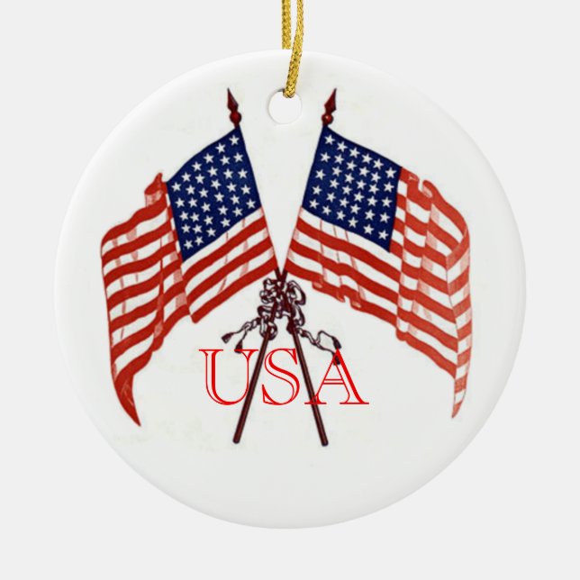 Décoration En Céramique Noël des Etats-Unis (Devant)