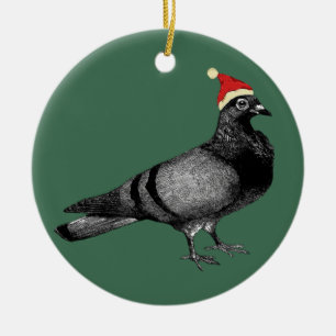 Décoration En Céramique noël des pigeons