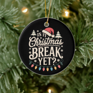 Décoration En Céramique Noël drôle est-ce que c'est déjà les vacances de N