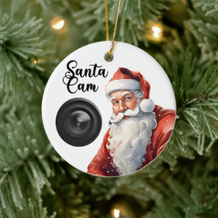 Décoration En Céramique Noël drôle Père Noël Cam