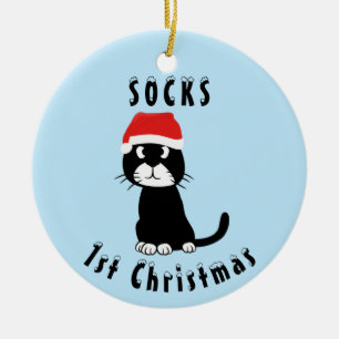 Décoration En Céramique Noël du chat