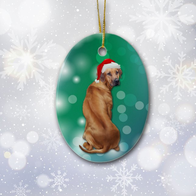Décoration En Céramique Noël du chien de Rhodesian Ridgeback (Créateur téléchargé)