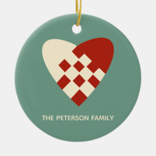 Décoration En Céramique Noël du Coeur danois