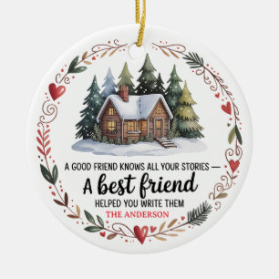 Décoration En Céramique Noël du meilleur ami   Vacances personnalisées