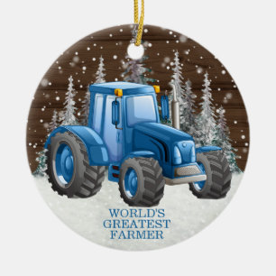 Décoration En Céramique Noël du plus grand tracteur agricole du monde