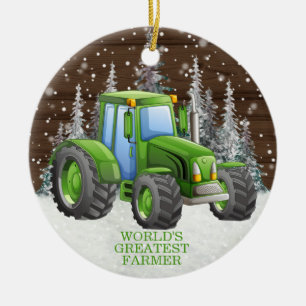 Décoration En Céramique Noël du plus grand tracteur agricole du monde