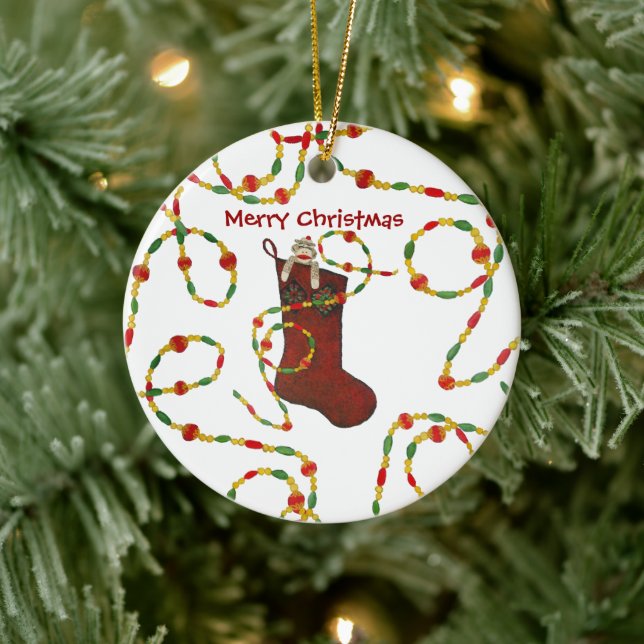 Décoration En Céramique Noël du singe de la réserve (Arbre)