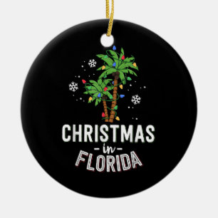 Décoration En Céramique Noël En Floride Pont Les Palmiers Famille Va