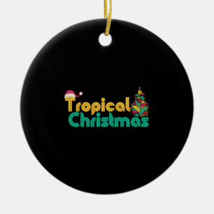 Décoration En Céramique Noël en juillet - Arbre tropical de Noël