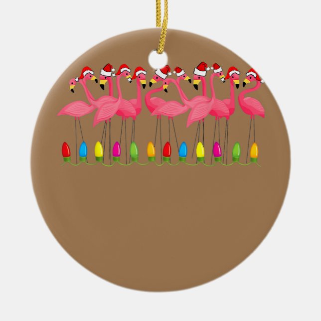 Décoration En Céramique Noël En Juillet Plage Flamant rose Croisière Vacan (Devant)