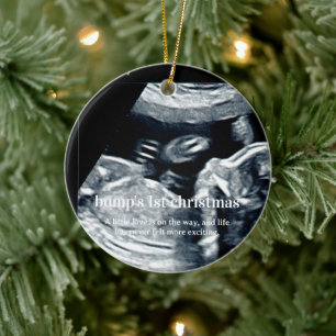Décoration En Céramique Noël enceinte Souvenir photo sentimental