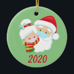 Décoration En Céramique Noël Face Mask Père Noël et Mme Claus<br><div class="desc">Ce design a été créé par art numérique et peut être personnalisé dans la zone fournie ou customisée en changeant la photo ou en ajoutant vos propres mots. Communiquez avec moi à colorflowcreations@gmail.com si vous avez ce design sur un autre produit. Achetez ma peinture acrylique abstraite originale pour la vente...</div>