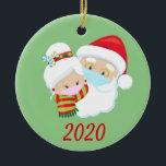 Décoration En Céramique Noël Face Mask Père Noël et Mme Claus<br><div class="desc">Ce design a été créé par art numérique et peut être personnalisé dans la zone fournie ou customisée en changeant la photo ou en ajoutant vos propres mots. Communiquez avec moi à colorflowcreations@gmail.com si vous avez ce design sur un autre produit. Achetez ma peinture acrylique abstraite originale pour la vente...</div>