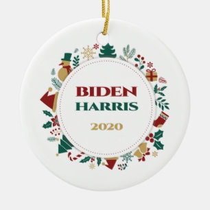 Décoration En Céramique Noël festif Biden/Harris 2020