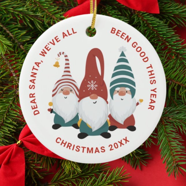 Décoration En Céramique Noël Gnomes mignonnes vacances amusantes (Créateur téléchargé)