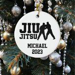 Décoration En Céramique Noël Jiu Jitsu Personnalisé<br><div class="desc">Ce design a été créé par art numérique et peut être personnalisé dans la zone fournie ou customisée en changeant la photo ou en ajoutant vos propres mots. Contactez-moi à l'adresse colorflowcreations@gmail.com si vous souhaitez que ce design soit disponible sur un autre produit. Voir d'autres de mes créations ou suivez-moi...</div>
