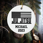 Décoration En Céramique Noël Jiu Jitsu Personnalisé<br><div class="desc">Ce design a été créé par art numérique et peut être personnalisé dans la zone fournie ou customisée en changeant la photo ou en ajoutant vos propres mots. Contactez-moi à l'adresse colorflowcreations@gmail.com si vous souhaitez que ce design soit disponible sur un autre produit. Voir d'autres de mes créations ou suivez-moi...</div>