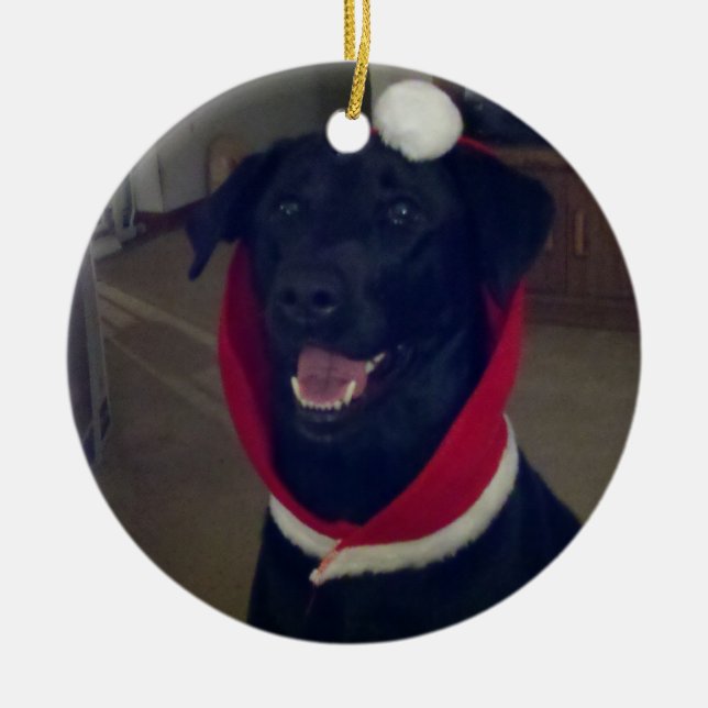 Décoration En Céramique Noël labrador retriever (Devant)