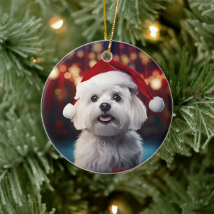 Décoration En Céramique Noël Maltais Unique, Cadeau Pour Amoureux de les c