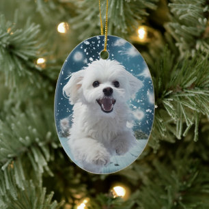Décoration En Céramique Noël Maltais Unique, Cadeau Pour Amoureux de les c