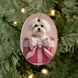 Décoration En Céramique Noël Maltais Unique, Cadeau Pour Amoureux de les c