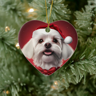 Décoration En Céramique Noël Maltais Unique, Cadeau Pour Amoureux de les c
