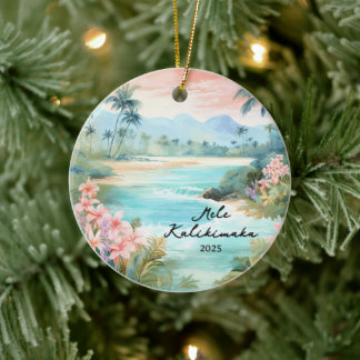 Décoration En Céramique Noël Mele kalikimaka