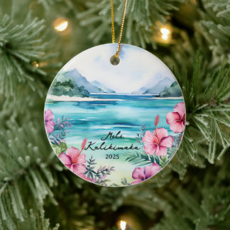 Décoration En Céramique Noël Mele kalikimaka
