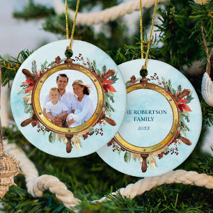 Décoration En Céramique Noël Nautical Beach Ships Roue photo