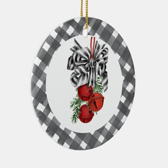 Décoration En Céramique Noël noir et blanc  (Droite)