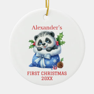 Décoration En Céramique Noël Ourson Panda Mignon