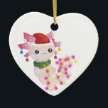 Décoration En Céramique noël père Noël<br><div class="desc">"noël père Noël axolotl",  "xmas Axolotl",  "noël Axolotl",  "santa claus Axolotl",  Axolotl,  "vilain noël",  "poisson marchant mexicain",  salamandre,  chiens d'eau,  chiots</div>