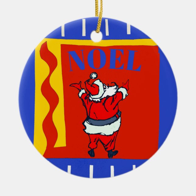 Décoration En Céramique Noel père Noël, ajouter, modifier du texte (Devant)