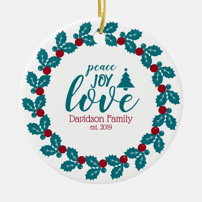 Décoration En Céramique Noël personnalisé (Devant)