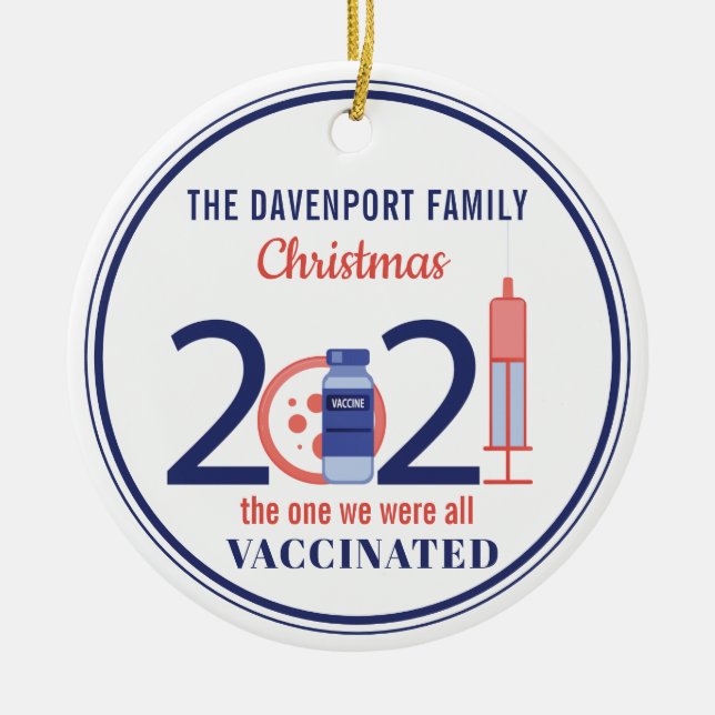 Décoration En Céramique Noël personnalisé 2021 (Devant)