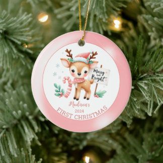 Décoration En Céramique Noël personnalisé des cerfs de bois