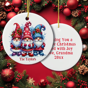 Décoration En Céramique Noël personnalisé Gnomes de vacances
