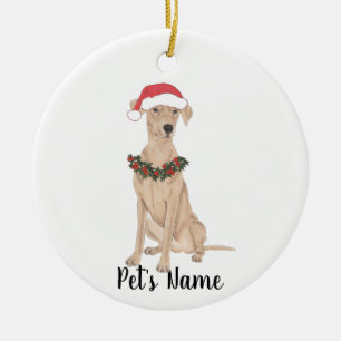 Décoration En Céramique Noël personnalisé Pinscher allemand