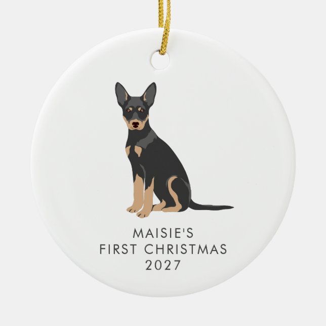 Décoration En Céramique Noël personnalisé pour un chien Kelpie Australien (Devant)