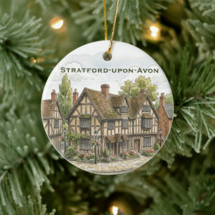 Décoration En Céramique Noël photo personnalisé Stratford-upon-Avon Royaum
