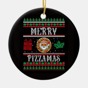 Décoration En Céramique Noël Pizza, Rigolo Foodie, Cadeau Échange Éléphant