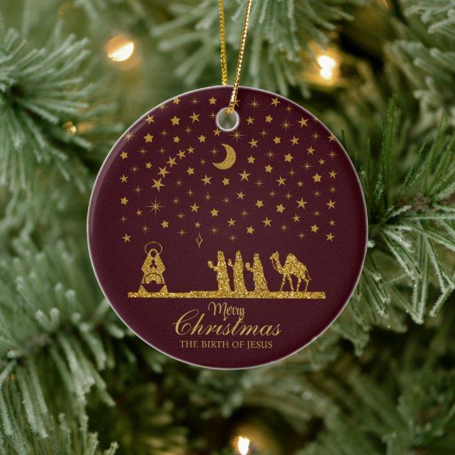 Décoration En Céramique Noël religieux, Naissance de Jésus, Trois Roi (Arbre)